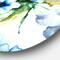 Designart - Seamless Summer Blue Flowers' Floral Metal Circle Wall Art